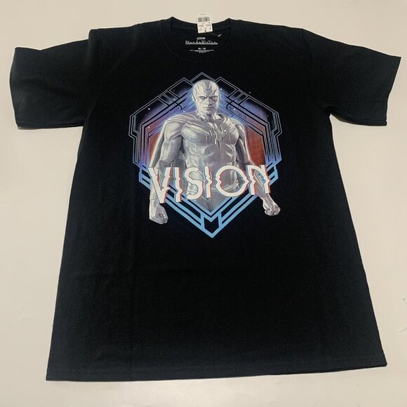 Marvel‎ Studios Wanda Vision Black T-Shirt in Size Medium NWT - Picture 1 of 6
